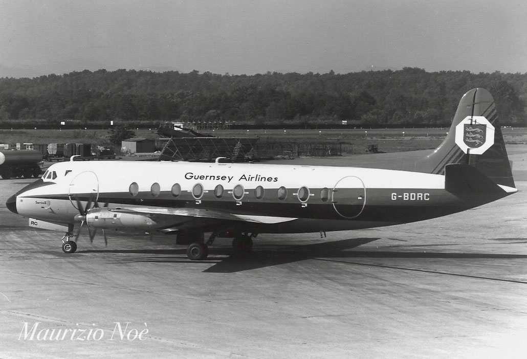 G-BDRC Vickers 724 Viscount 052  Dart Mk506 Sarnia II Guernsey Airlines 1955 © collezione Maurizio Noè p.g.c. - Piti Spotter Club Verona