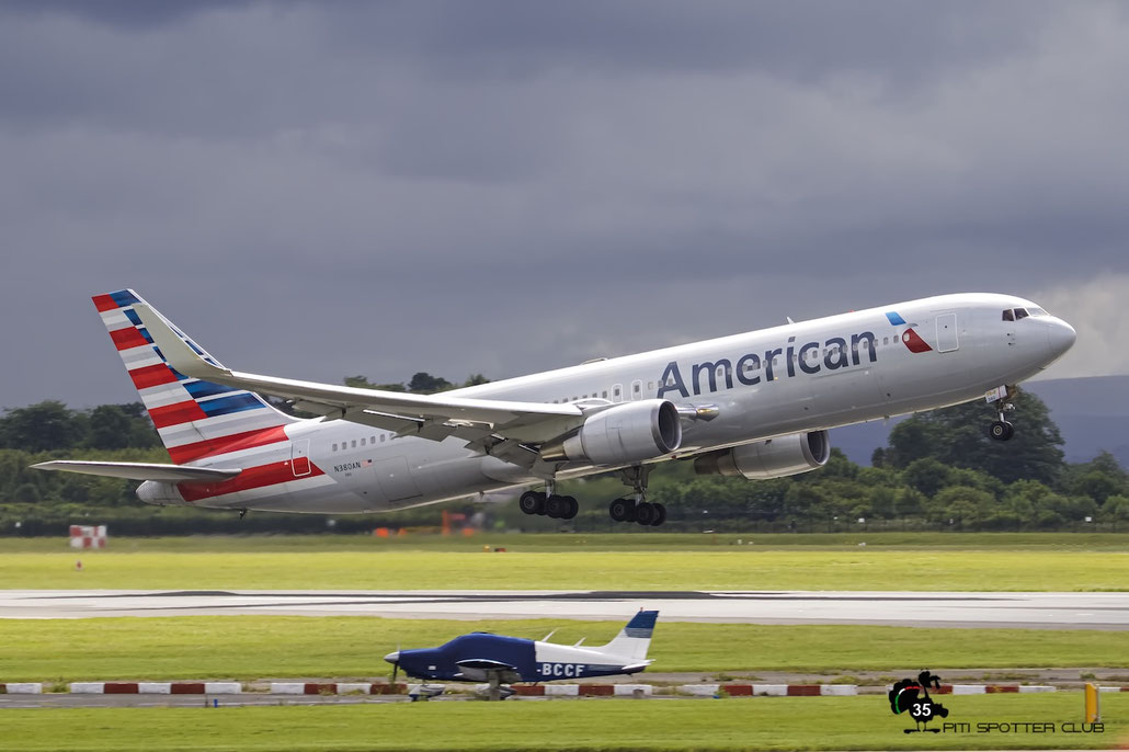 N380AN B767-323ER 25449/489 American Airlines @ Manchester Airport 21.06.2015 © Piti Spotter Club Verona