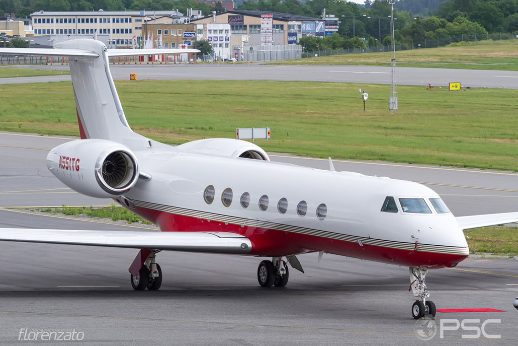 N551TG G550 5264 MSG Aircraft Leasing LLC @ Stockholm Bromma Airport 19.08.2016 © Piti Spotter Club Verona