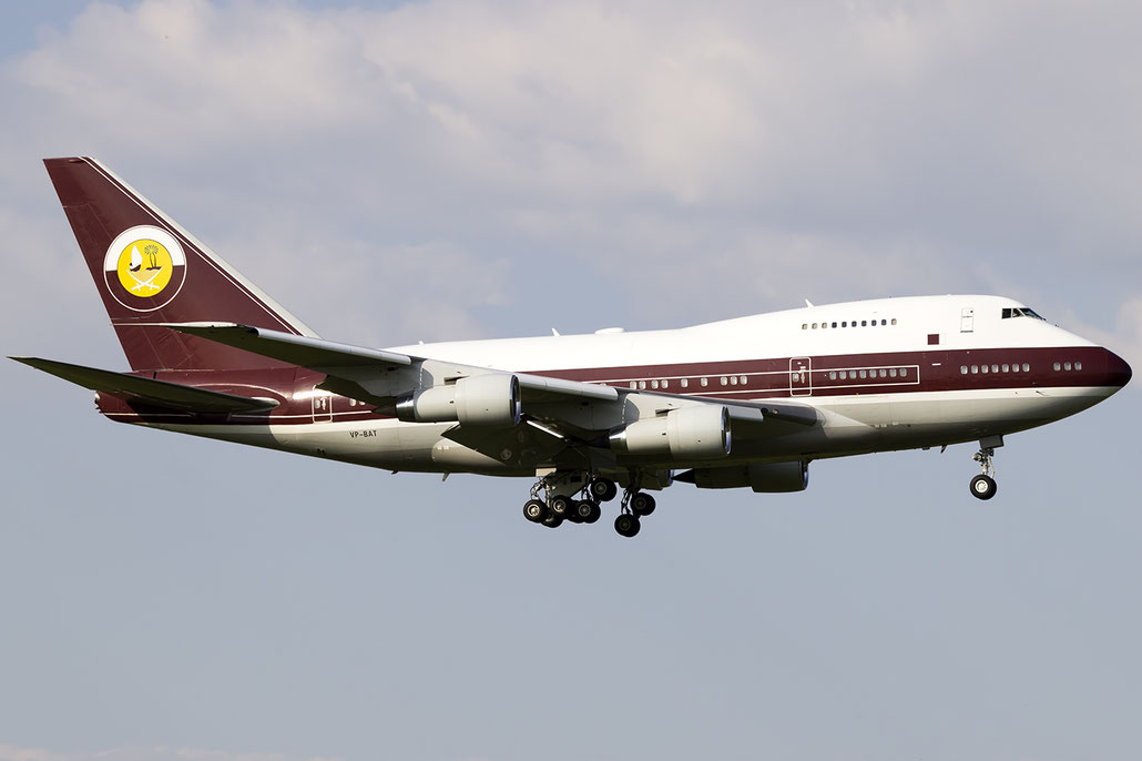 VP-BAT B747SP-21 21648/367 Sheikh Kalifa Bin Hamad Al Thani @ Zurich Airport 05.2016 © Piti Spotter Club Verona