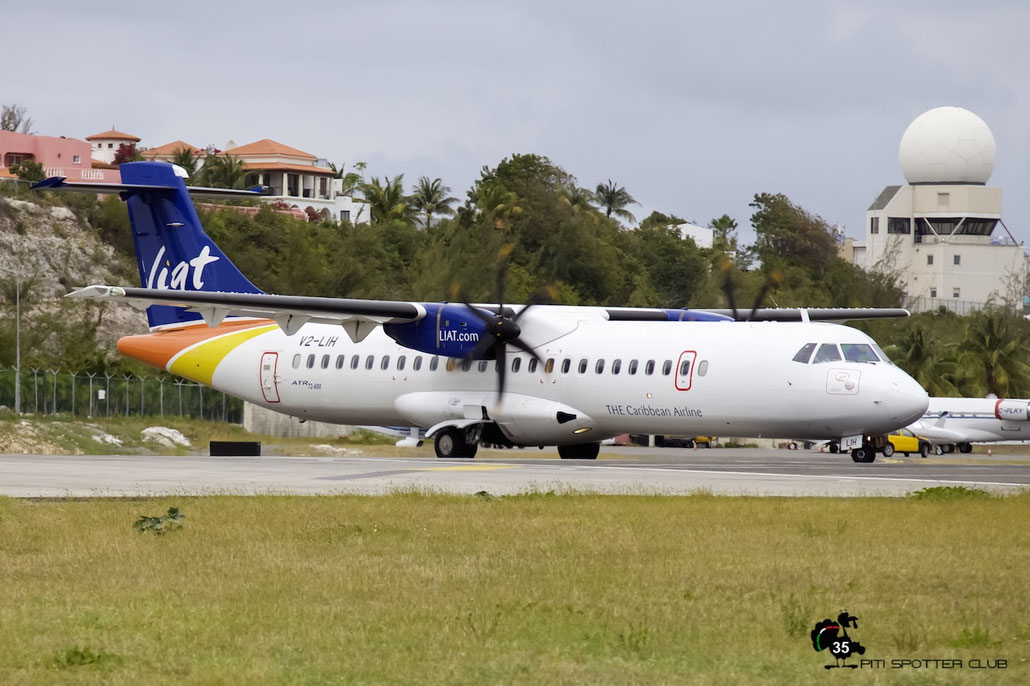 V2-LIH ATR72-212A 1112 LIAT - Leeward Islands Air Transport Services @ Sint Maarten Airport 05.03.2016 © Piti Spotter Club Verona