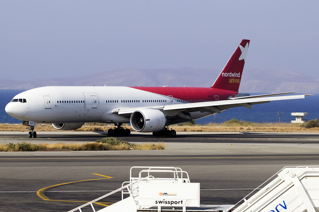 VP-BJF B777-21BER 32703/472 Nordwind Airlines @ Heraklion Airport 09.2016 © Piti Spotter Club Verona