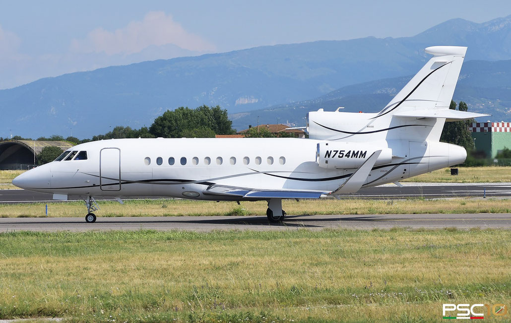 N754MM  Falcon 900LX  64  Hines Hill Aviation LLC  @ Aeroporto di Verona  07 2022 © Piti Spotter Club Verona