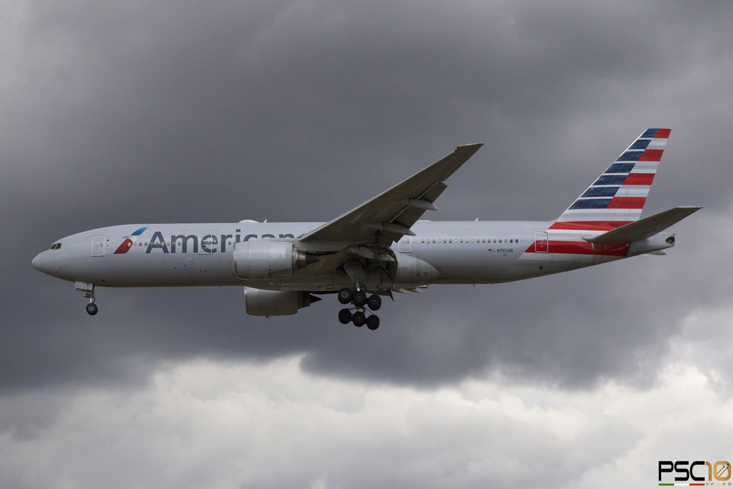 N755AN  B777-223ER  30263/354  American Airlines  @ London Heathrow © 2022 Piti Spotter Club Verona