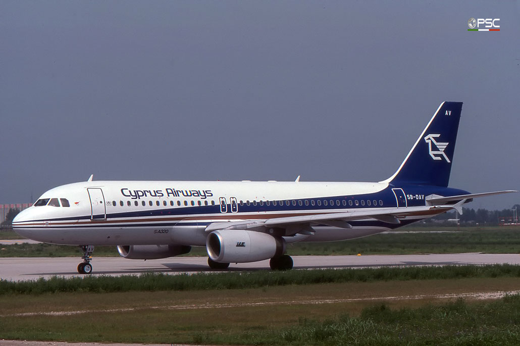 5B-DAV  A320-231  37  Cyprus Airways (1947)  courtesy of Marco Ceschi - Piti Spotter Club Verona