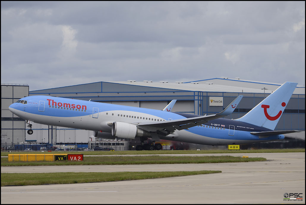 G-OBYF B767-304ER 28208/705 Thomson Airways @ Manchester Airport 21.06.2015 © Piti Spotter Club Verona