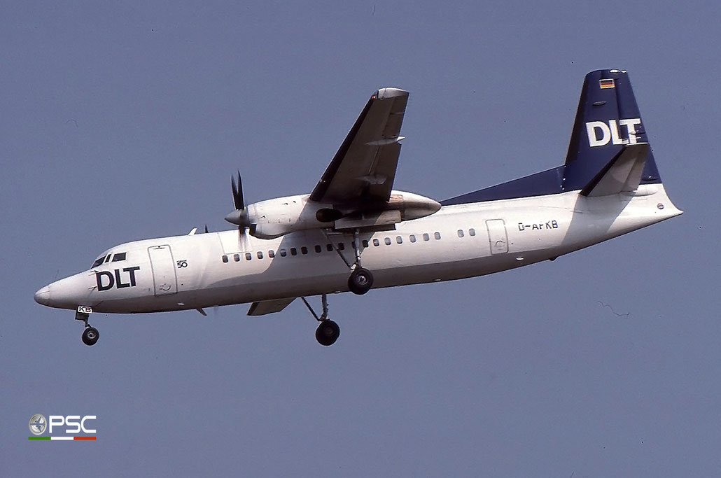 D-AFKB Fokker 50 20105 DLT - Deutsche Luftverkehrsgesellschaft © 2017 courtesy of Marco Ceschi - Piti Spotter Club Verona