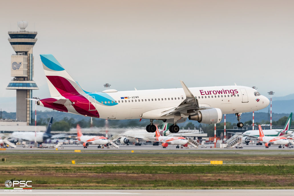 D-AEWR  A320-214  7412  Eurowings  @ Milano Malpensa Airport ©  2022 Piti Spotter Club Verona