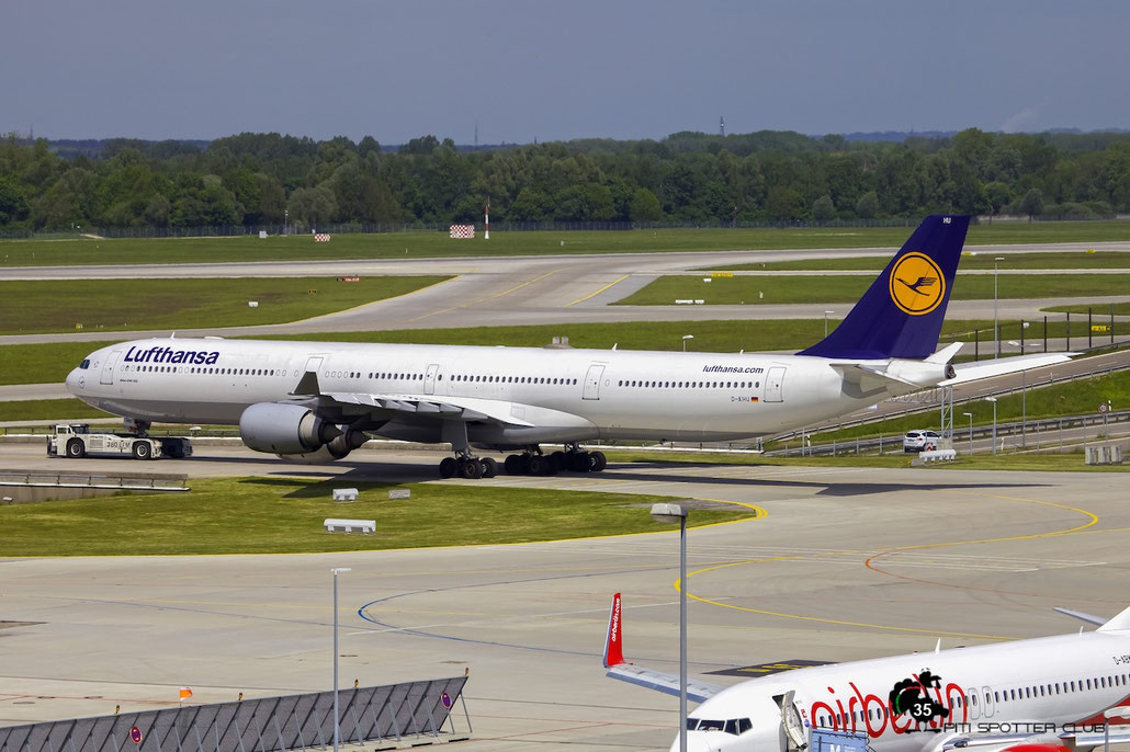 D-AIHU A340-642 848 Lufthansa @ Munich Airport 15.05.2016 © Piti Spotter Club Verona
