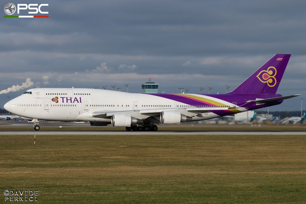 HS-TGG B747-4D7 33771/1337 Thai Airways International @ Munich Airport 13.12.2015 © Piti Spotter Club Verona