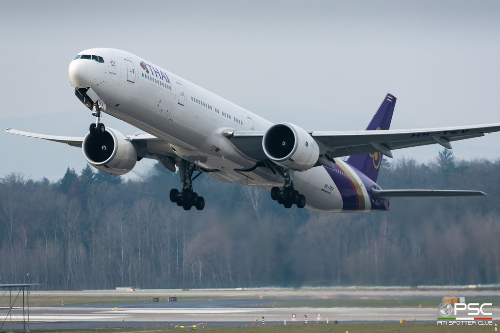 HS-TKV  B777-3D7ER  42111/1215  Thai Airways International  @ Zurich 2019 © Piti Spotter Club Verona 