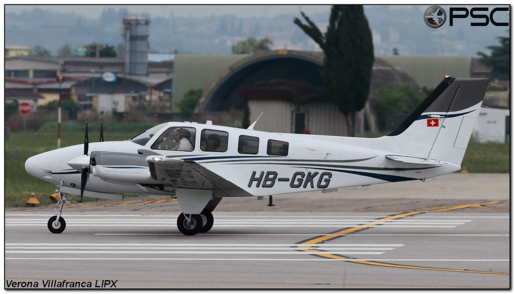  HB-GKG - Beech 58 Baron C/N TH- 2369 @ Aeroporto di Verona © Piti Spotter Club Verona