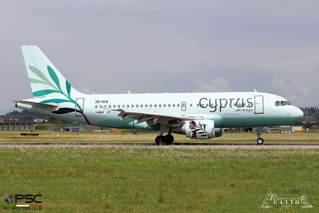 5B-DCW A319-114 1129 Cyprus Airways @ Aeroporto di Verona 13.06.2018  © Piti Spotter Club Verona
