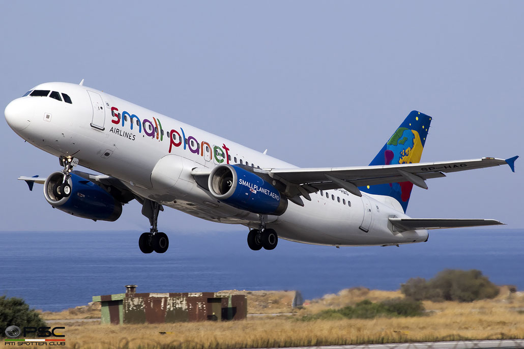 SP-HAG A320-232 1723 Small Planet Airlines Poland @ Heraklion Airport 10.09.2017 © Piti Spotter Club Verona