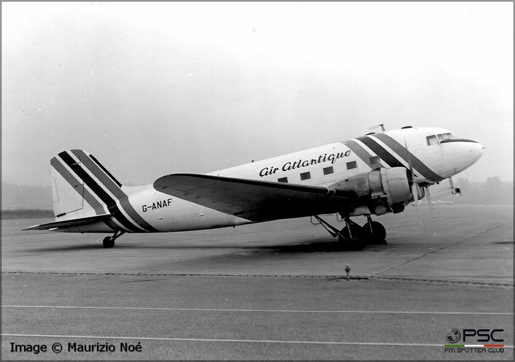 G-ANAF Douglas C-47B-35DK 33436 16688 R-1820  Air Atlantique 1945 © collezione Maurizio Noè p.g.c. - Piti Spotter Club Verona