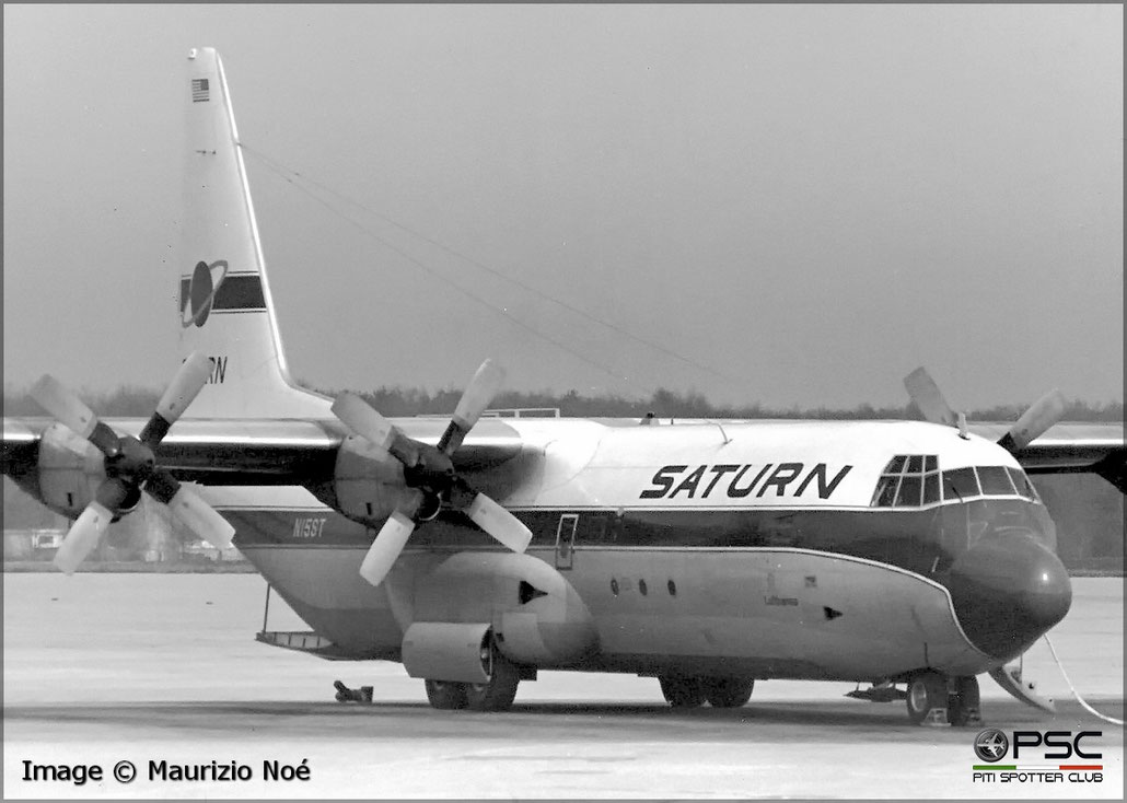 N15ST Lockheed L-100-30 Hercules 4391  AL501-D22A  Southern Air Transport 1970  © collezione Maurizio Noè p.g.c. - Piti Spotter Club Verona