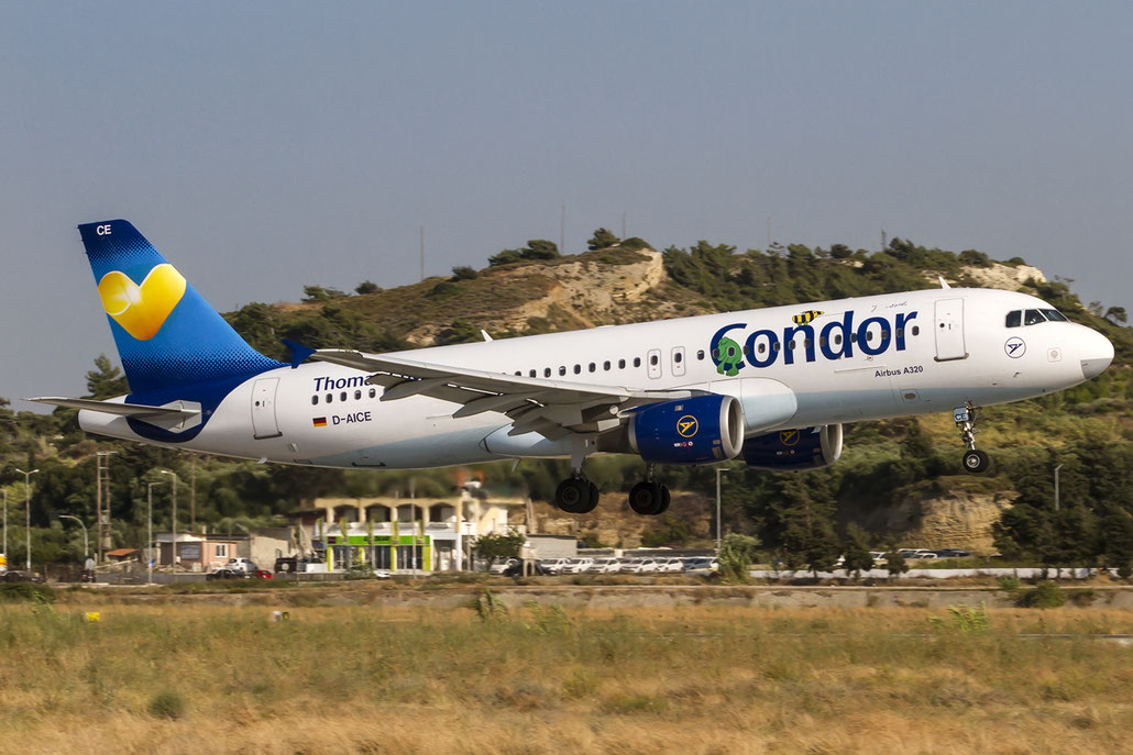 D-AICE A320-212 894 Condor Flugdienst @ Rhodes Airport 08.2015 © Piti Spotter Club Verona