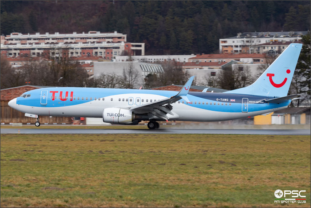 G-TAWG B737-8K5 37266/3967 TUI Airways @ Innsbruck 02.2023 © Piti Spotter Club Verona