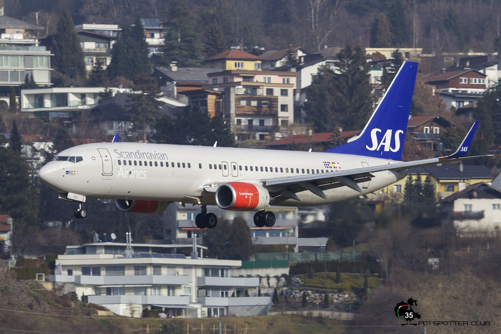 LN-RGD B737-86N 41258/4393 SAS Scandinavian Airlines - Scandinavian Airlines System  @ Innsbruck Airport 09.01.2016 © Piti Spotter Club Verona