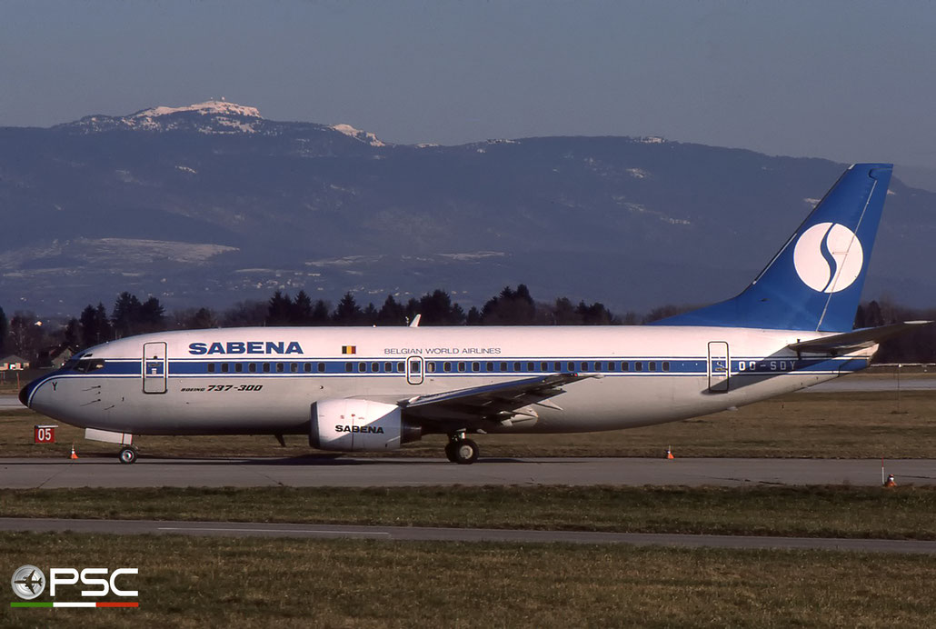 OO-SDY B737-329 23774/1443 SABENA Belgian World Airlines © 2017 courtesy of Marco Ceschi - Piti Spotter Club Verona