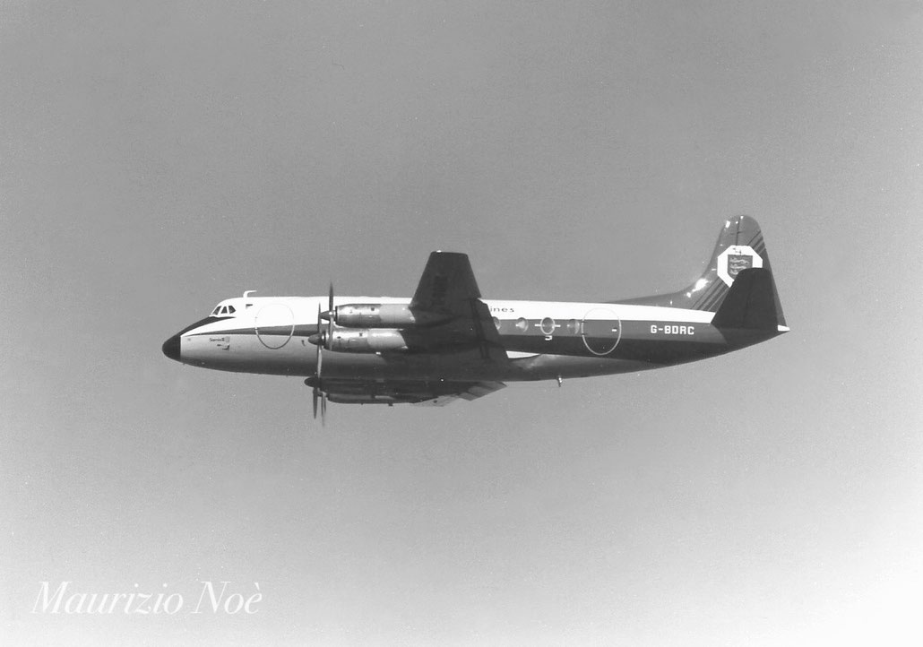 G-BDRC Vickers 724 Viscount 052  Dart Mk506 Sarnia II Guernsey Airlines 1955 © collezione Maurizio Noè p.g.c. - Piti Spotter Club Verona