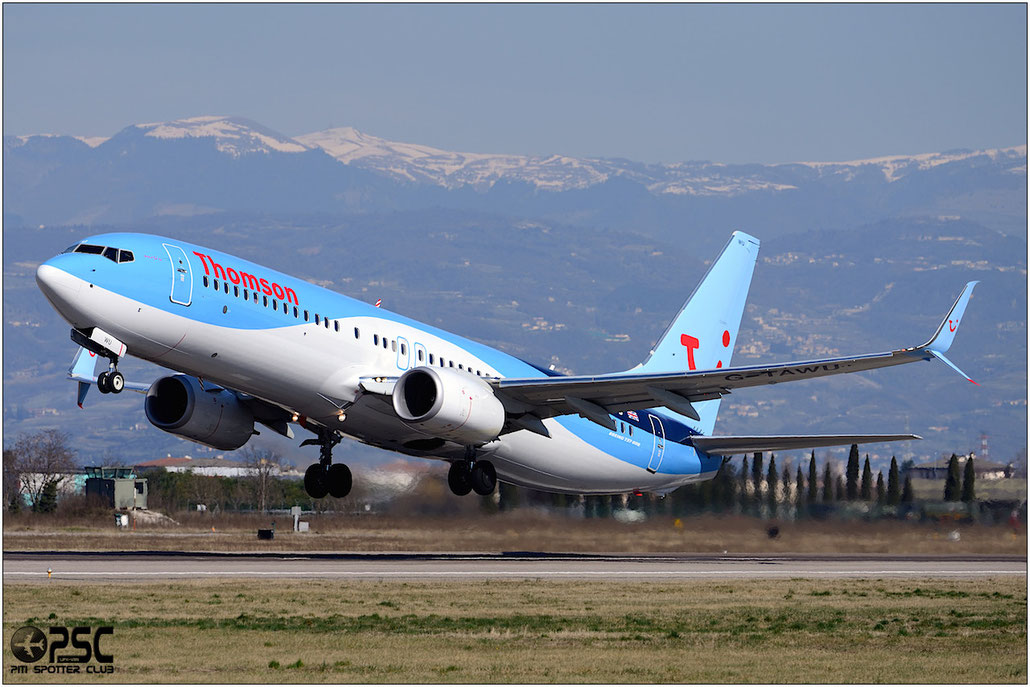 G-TAWU B737-8K5 (Scimitar) 37263/4875 Thomson Airways @ Aeroporto di Verona © Piti Spotter Club Verona