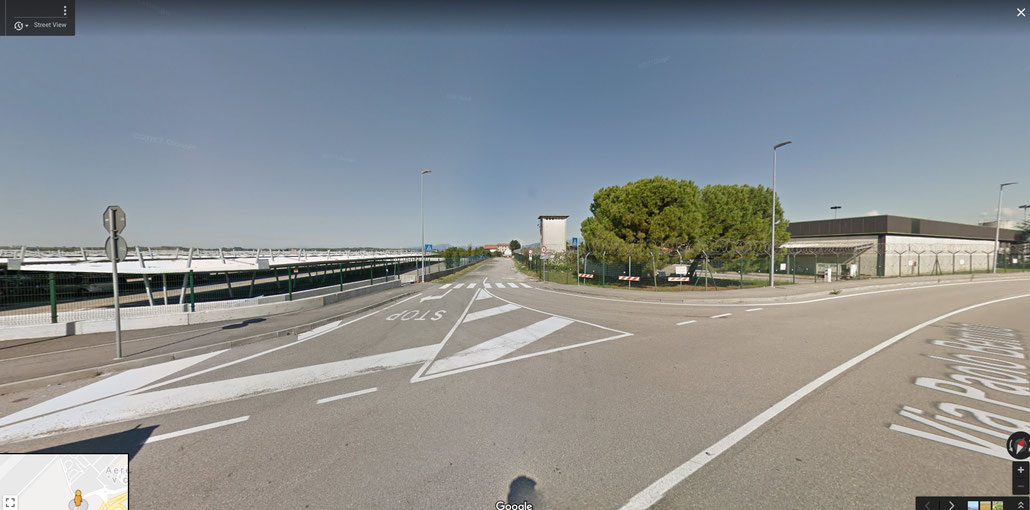 Inizio della strada di accesso.