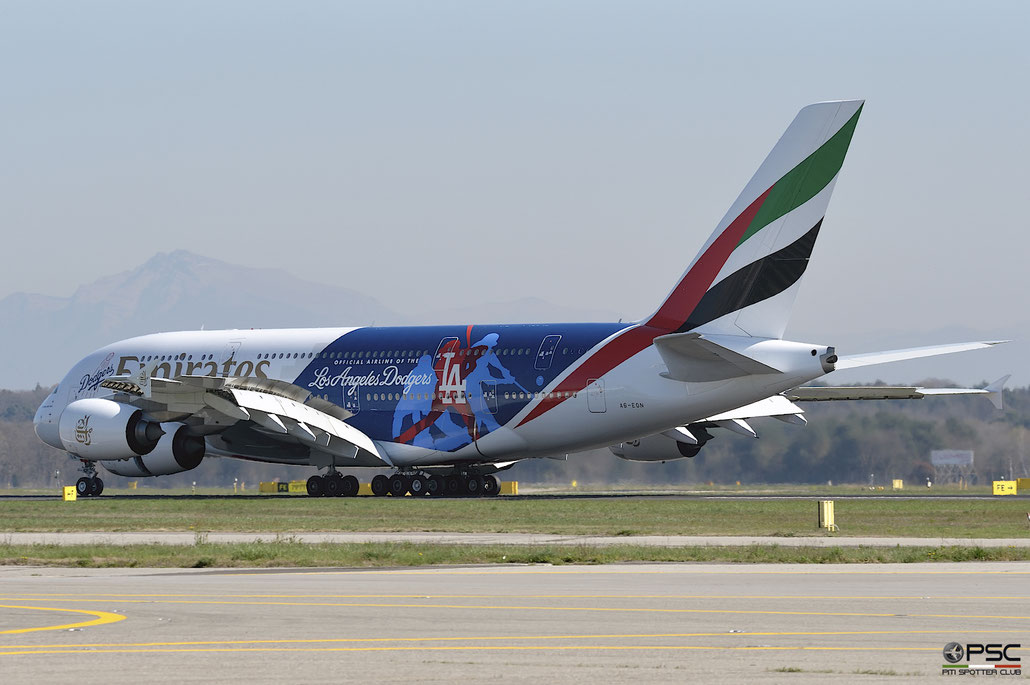 A6-EON A380-861 188 Emirates @ Milano Malpensa Airport 04.04.2017 © Piti Spotter Club Verona