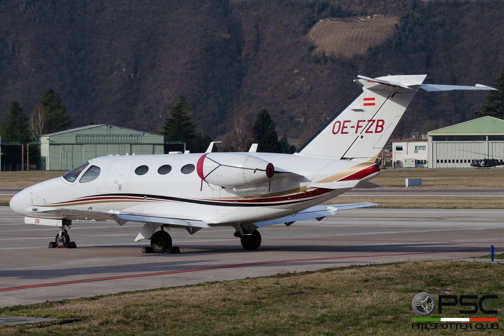 OE-FZB Ce510 510-0145 GlobeAir AG @ Aeroporto di Bolzano © Piti Spotter Club Verona