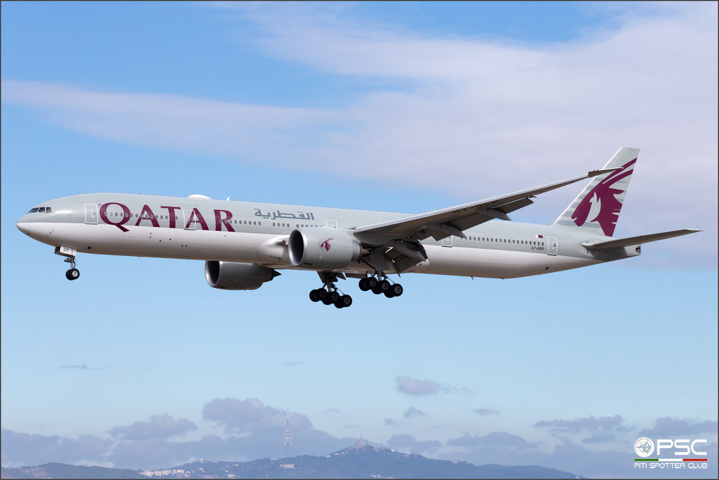 A7-BEP B777-300ER 64066/1530 Qatar Airways @ Barcelona 04.2023 © Piti Spotter Club Verona
