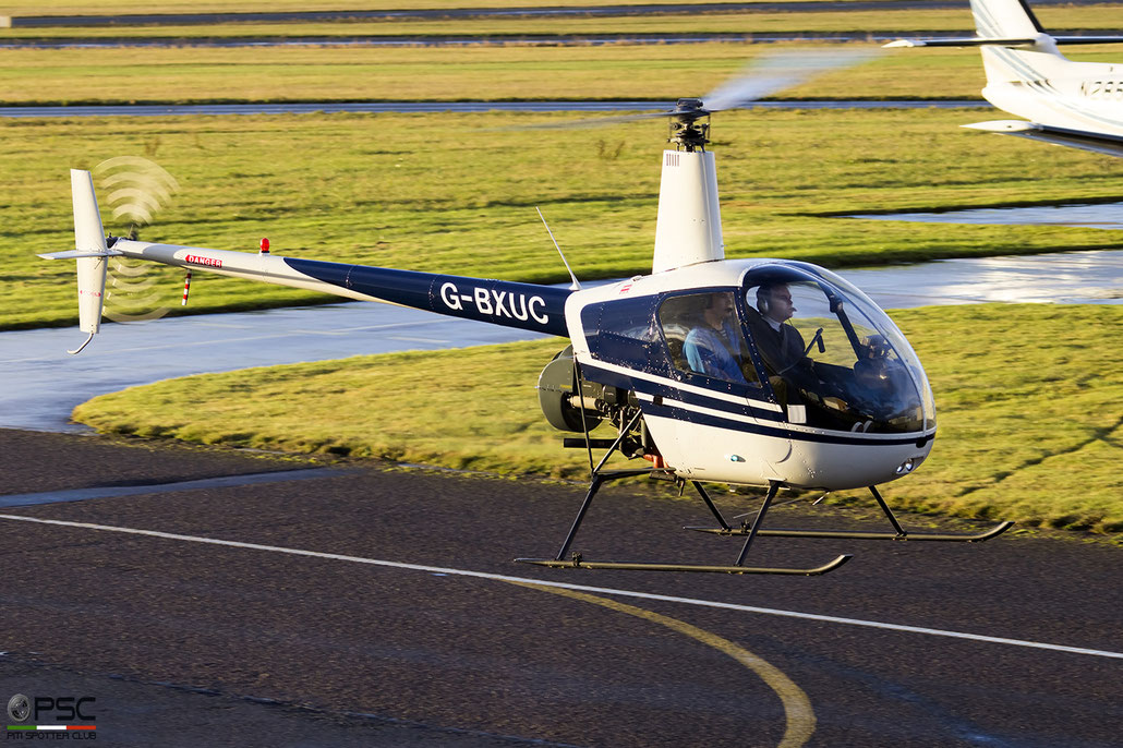 G-BXUC Private Robinson Helicopter R22 Beta @ Gloucester 11 2017 © Piti Spotter Club Verona