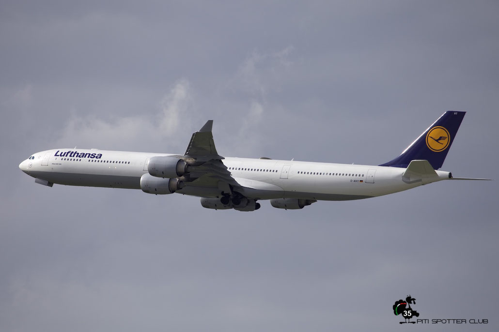 D-AIHY A340-642 987 Lufthansa @ Munich Airport 15.05.2016 © Piti Spotter Club Verona