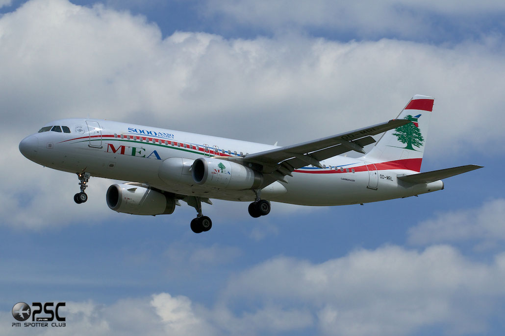 OD-MRL A320-232 5000 MEA - Middle East Airlines @ London Heathrow Airport 14.06.2014 © Piti Spotter Club Verona