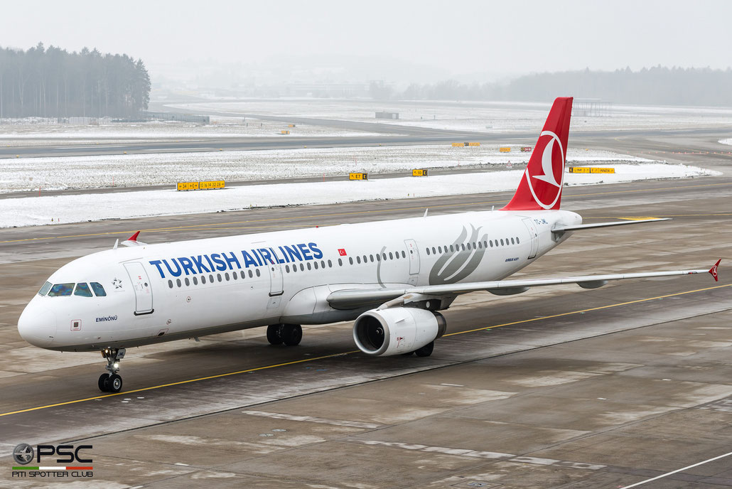 TC-JML A321-231 3382 Turkish Airlines - THY Türk Hava Yollari @ Zurich Airport 21.01.2017 © Piti Spotter Club Verona