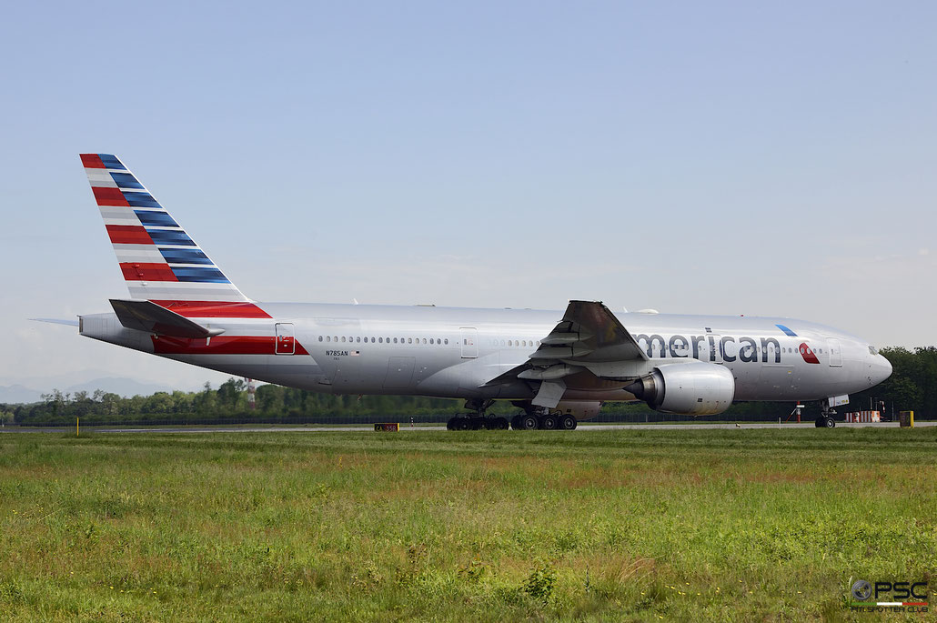 N785AN B777-223ER 30005/274 American Airlines @ Milano Malpensa Airport 05.05.2018 © Piti Spotter Club Verona