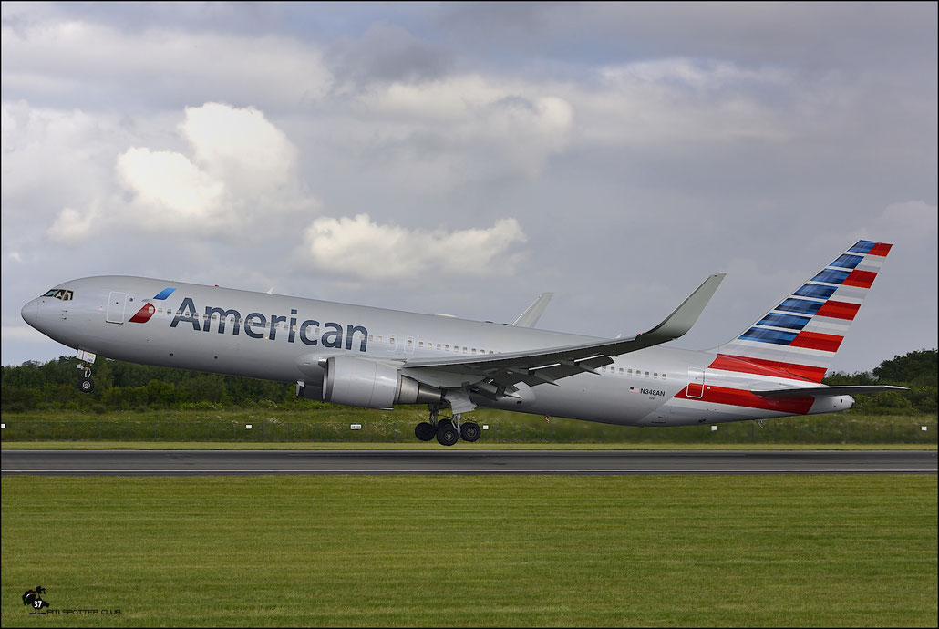 N348AN B767-323ER 33087/910 American Airlines @ Manchester Airport 21.06.2015 © Piti Spotter Club Verona