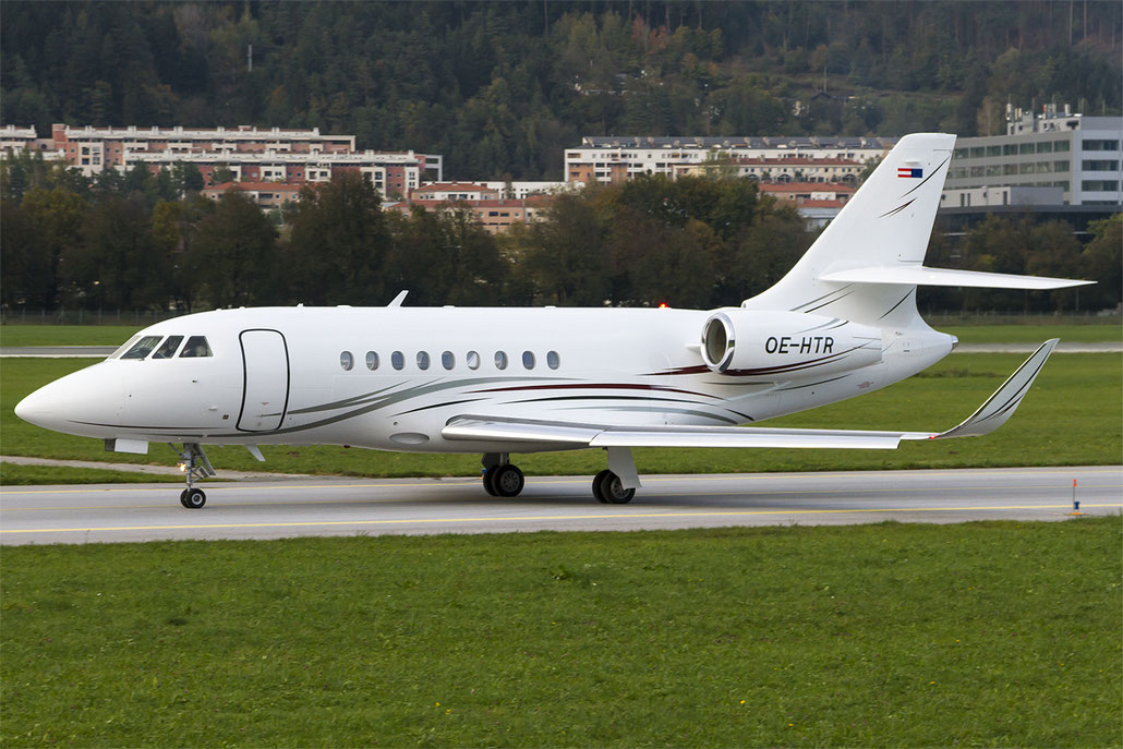 OE-HTR Falcon 2000LXS 276 Tupack Verpackungen GmbH @ Innsbruck Airport 10.2014 © Piti Spotter Club Verona