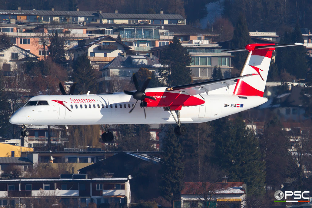  OE-LGM DHC-8-402 4319 Austrian Airlines @ Innsbruck Airport 27.01.2018 © Piti Spotter Club Verona