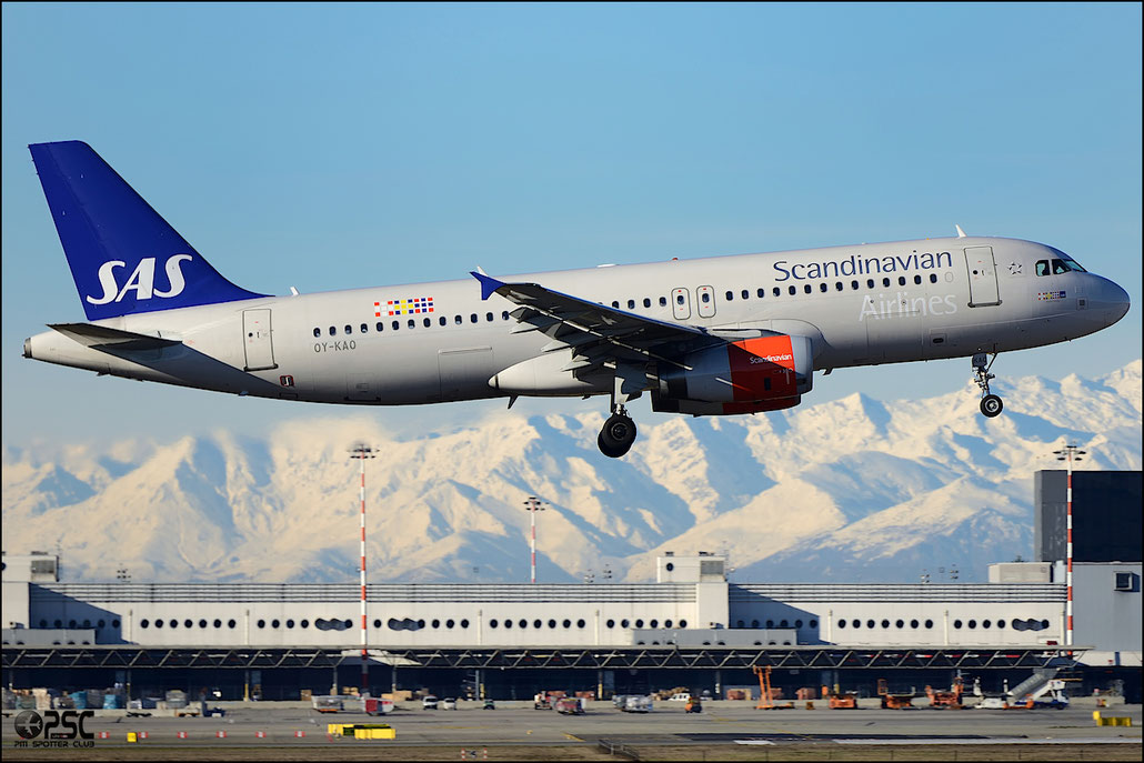 OY-KAO A320-232 2990 SAS Scandinavian Airlines - Scandinavian Airlines System @ Milano Malpensa Airport 25.01.2014 © Piti Spotter Club Verona