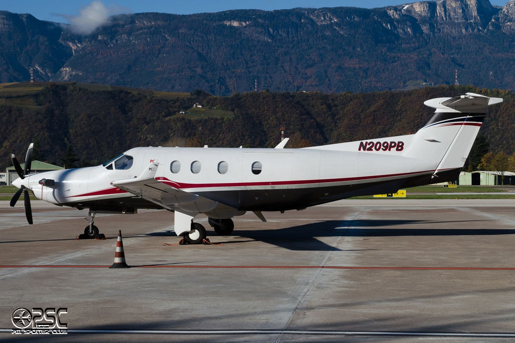 N209PB Pilatus PC-12/45 PC12 609 Meaulnes Aviation Inc Trustee @ Aeroporto di Bolzano © Piti Spotter Club Verona