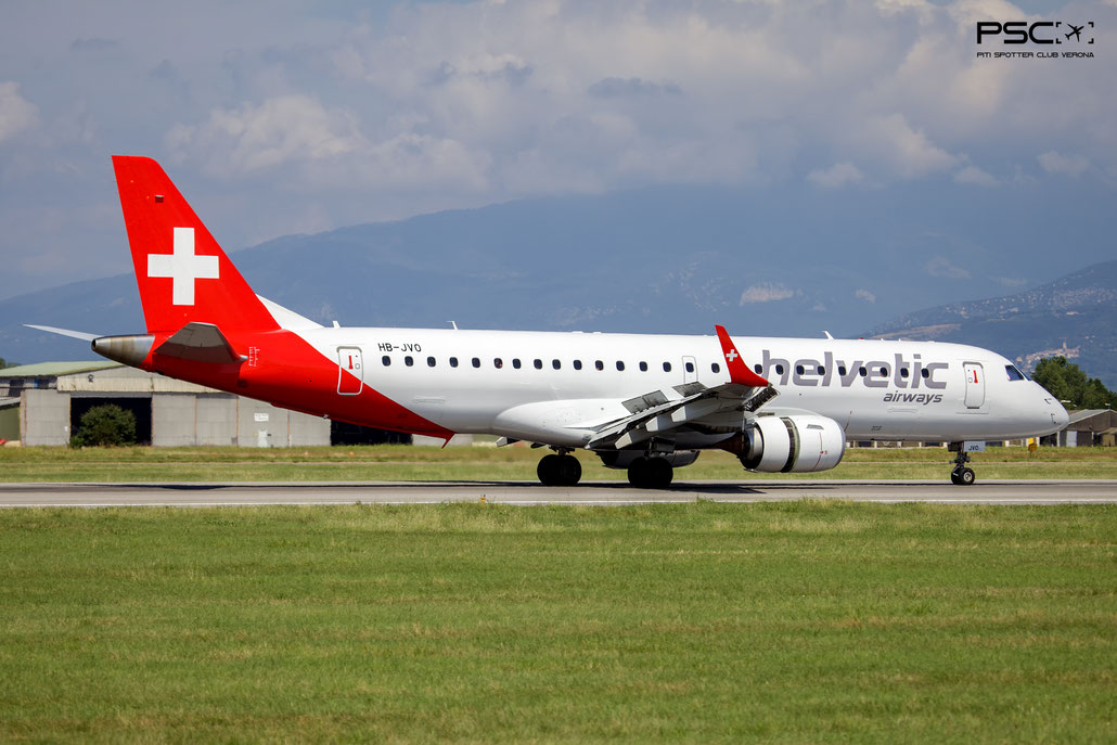 HB-JVO Embraer ERJ 190 LR 19000294  CF34-10E6  Helvetic Airways 2009 @ Aeroporto di Verona 08 2025 © Piti Spotter Club Verona