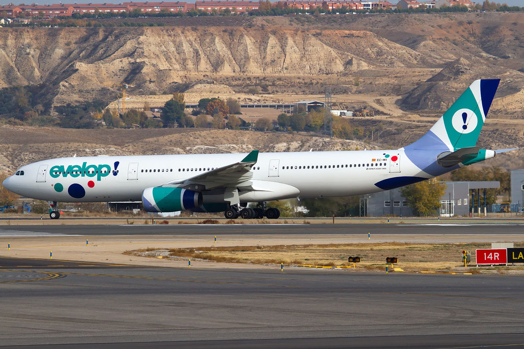 EC-MII A330-343E 1691 Evelop Airlines @ Madrid Airport 23.11.2017 © Piti Spotter Club Verona