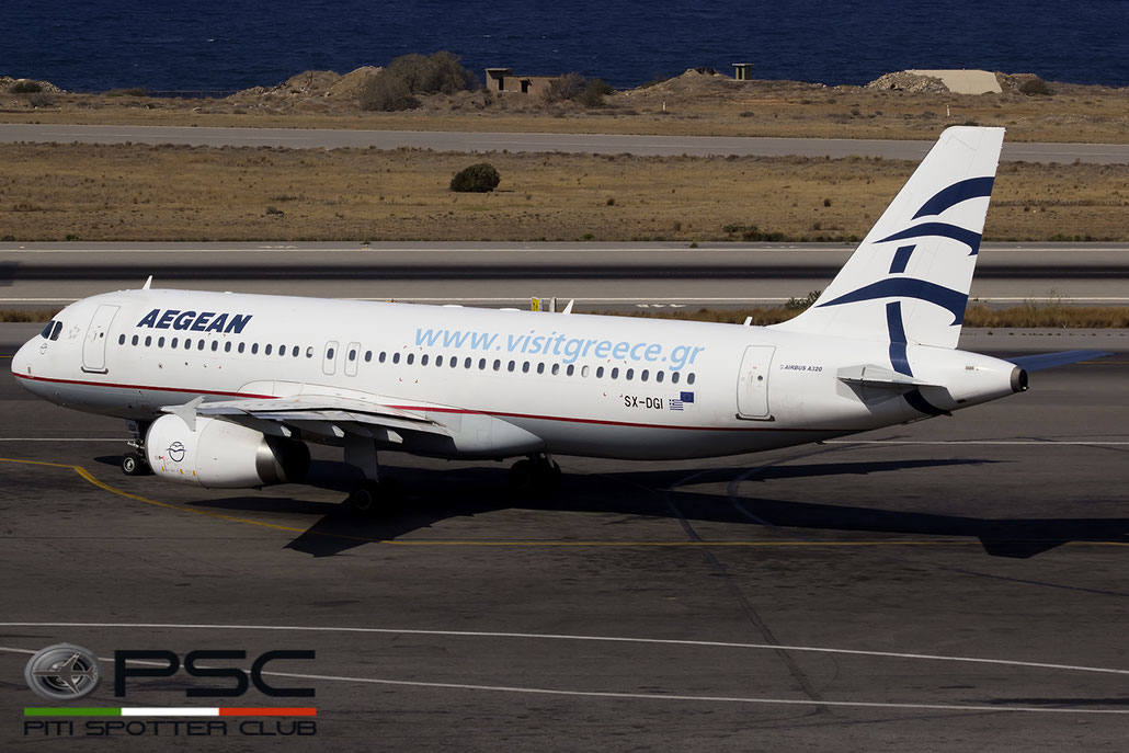 SX-DGI A320-232 3162 Aegean Airlines @ Heraklion Airport 09.2016 © Piti Spotter Club Verona
