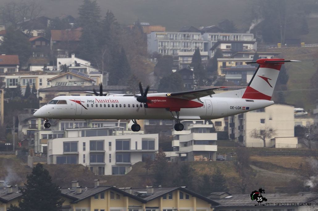 OE-LGK DHC-8-402 4280 Austrian Airlines @ Innsbruck Airport 02.05.2017 © Piti Spotter Club Verona