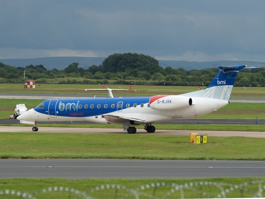 G-RJXK ERJ135ER 145494 BMI Regional @ Manchester Airport 20.07.2012 © Piti Spotter Club Verona