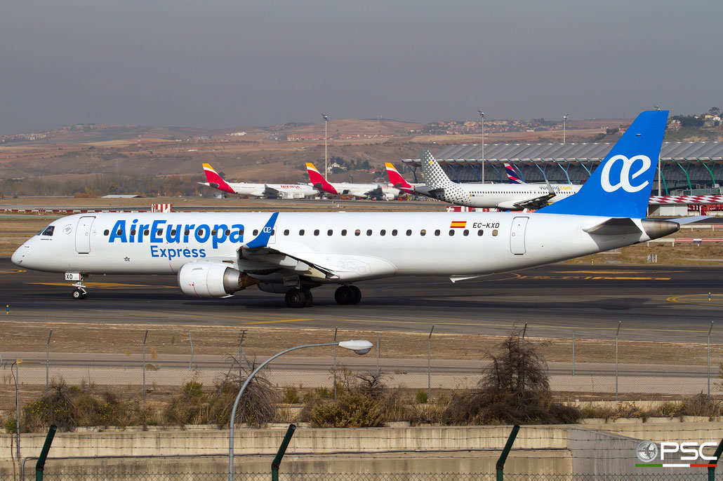EC-KXD ERJ195LR 19000244 Air Europa Express @ Madrid Airport 23.11.2017 © Piti Spotter Club Verona