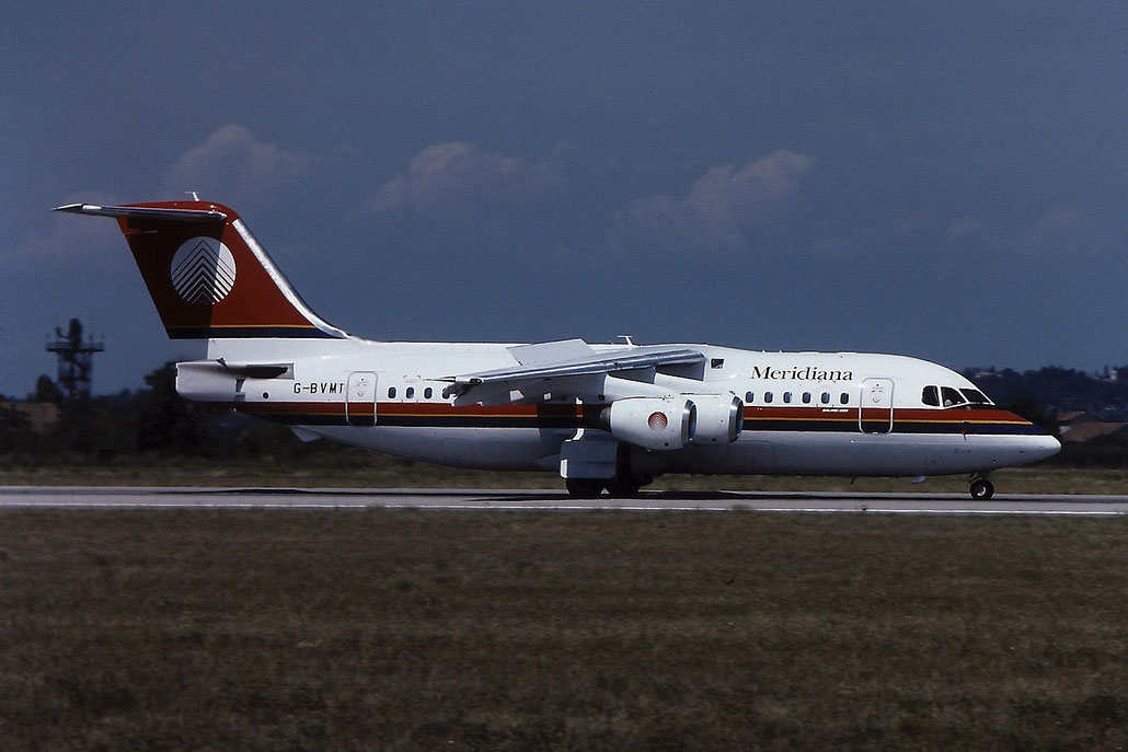 G-BVMT  BAe146-200  E2220  Trident Jet (Jersey) Ltd - Meridiana @ Aeroporto di Verona © Piti Spotter Club Verona 