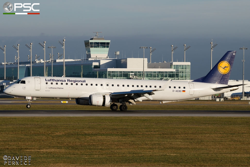 D-AEBD ERJ195LR 19000324 Lufthansa CityLine @ Munich Airport  13.12.2015 © Piti Spotter Club Verona