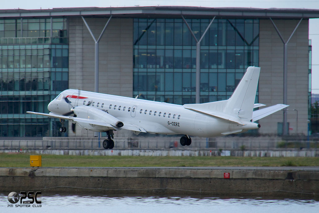 G-CERZ Saab 2000 2000-042 BA CityFlyer @ London City Airport 13.06.2014 © Piti Spotter Club Verona