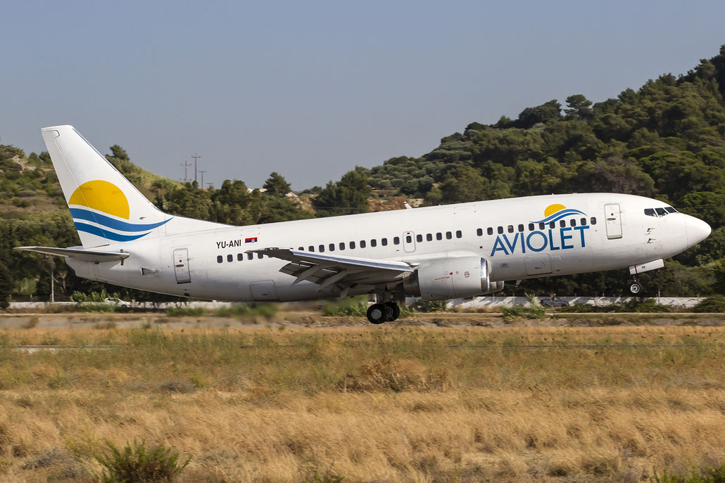 YU-ANI B737-3H9 23416/1175 Aviolet @ Rhodes Airport 07.2015 © Piti Spotter Club Verona